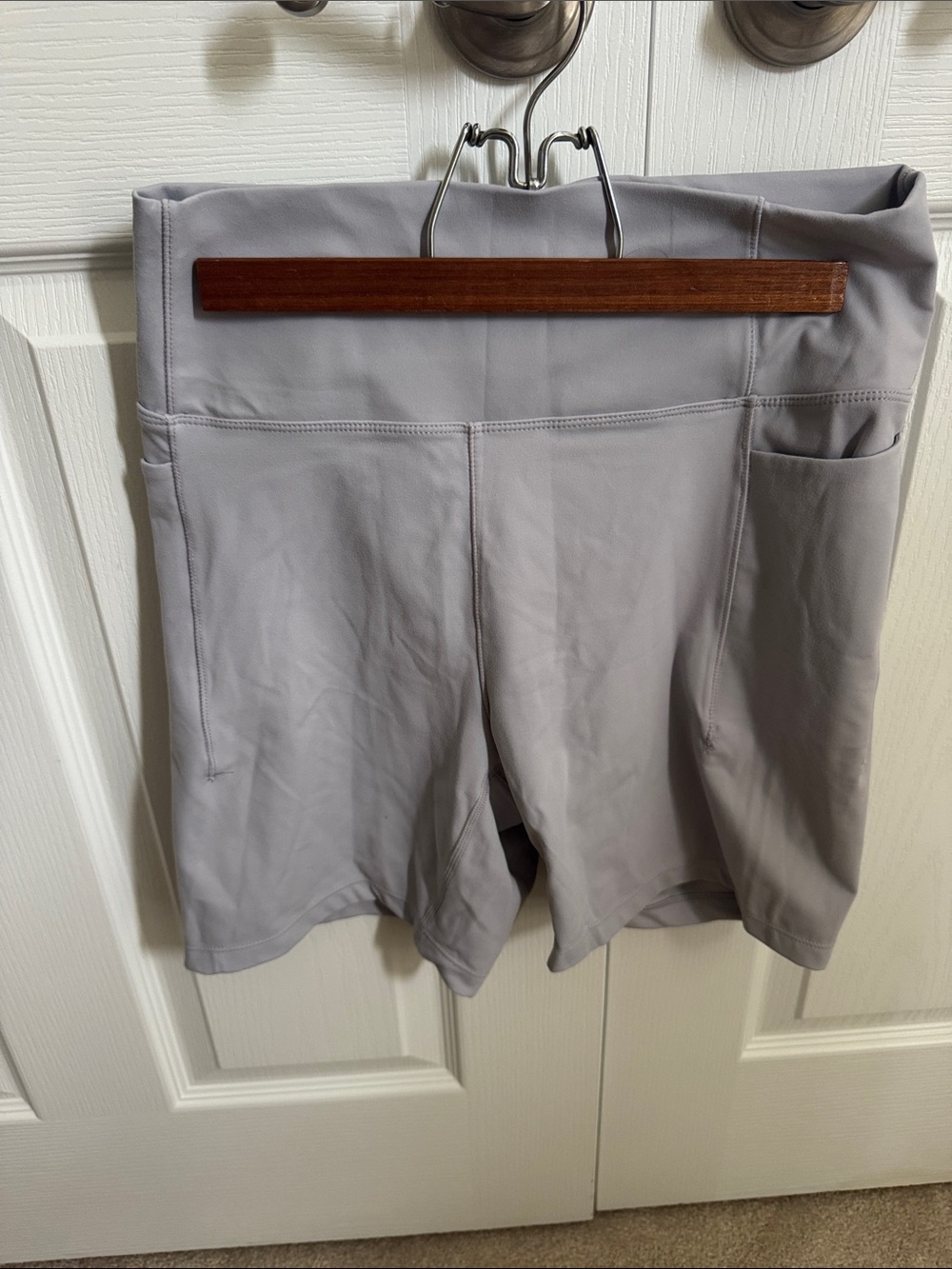 Jockey Gray High-Waist Athletic Shorts with Side Pocket. Never worn.